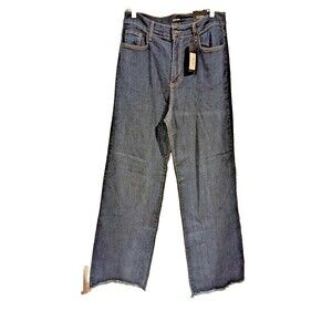 GJG Women's Junior Blue Wash High Rise Wide Leg NWT Stretch Jeans‎ Sz 13